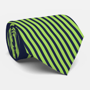 neon green & navy stripes – Schlips Tie