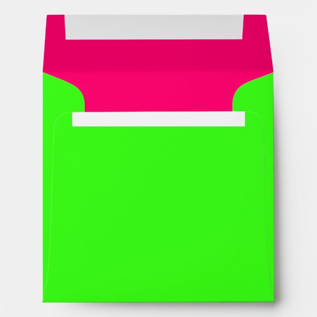 Neon Green & Neon Pink Bold Envelope – Customise (Back (Bottom))