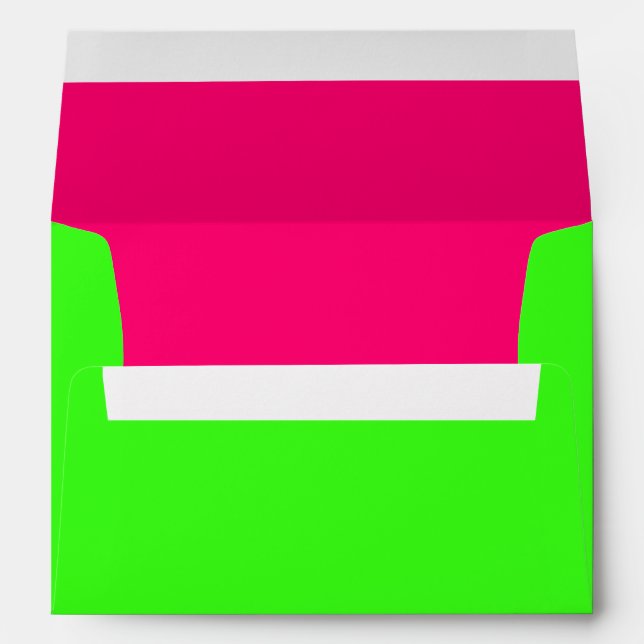 Neon Green & Neon Pink Envelope – Customisable (Back (Bottom))