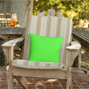 Neon Green Outdoor Throw Pillow
