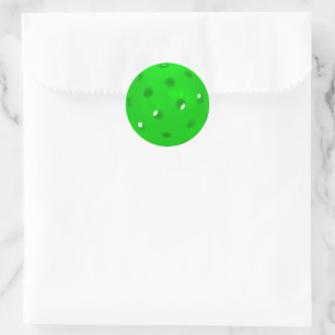 Neon Green Pickleball Classic Round Sticker