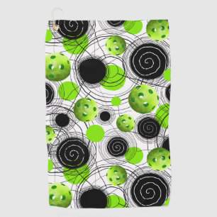Neon Green Pickleball Pattern Sweat Towel