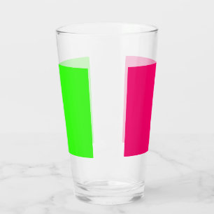 Neon Green & Pink Pint Glass Cup – Customisable