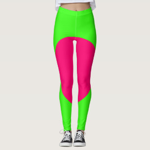 Neon Green & Pink Statement Leggings – Customise