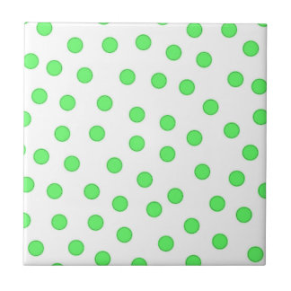 Neon Green Polkadot Pattern Tile