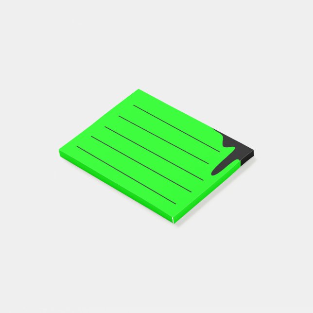 Neon green post-it notes (Angled)