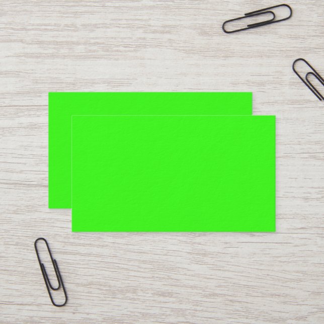 Neon Green Premium Business Card (Front/Back In Situ)