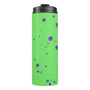 Neon Green Purple Splotches Thermal Tumbler