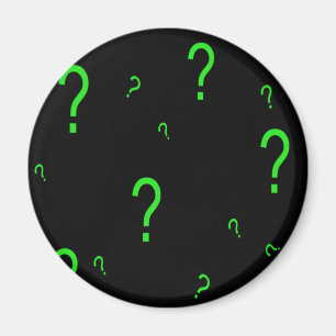 Neon Green Question Mark Magnet