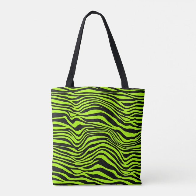Neon Green Safari Tote Bag (Back)