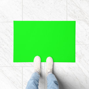 neon green screen, bright solid colour cool doormat