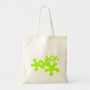 neon green slime black fun tote bag