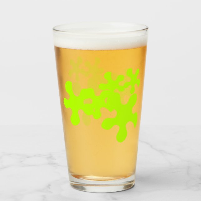 neon green slime fun glass (Front Filled)