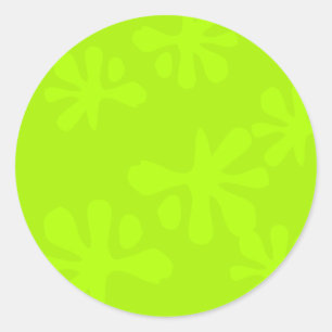 neon green slime fun kids party favours classic round sticker