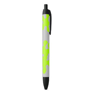neon green slime grey fun black ink pen