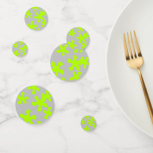 neon green slime grey fun kids party confetti