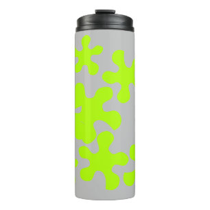 neon green slime grey fun thermal tumbler