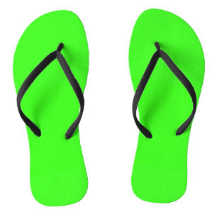 Neon Green Solid Color  Jandals