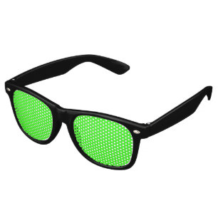 Neon Green Solid Color  Retro Sunglasses