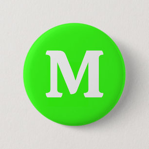 Neon Green Solid Colour  6 Cm Round Badge