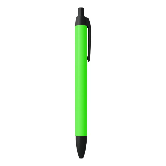 Neon Green Solid Colour  Black Ink Pen (Bottom (Vertical))