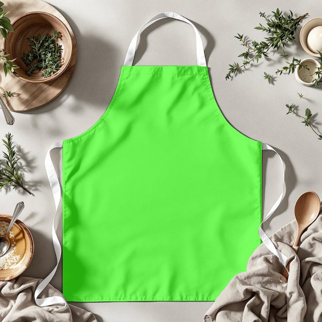 Neon Green Solid Colour | Classic Apron (Creator Uploaded)