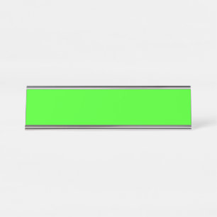 Neon Green Solid Colour   Classic Desk Name Plate
