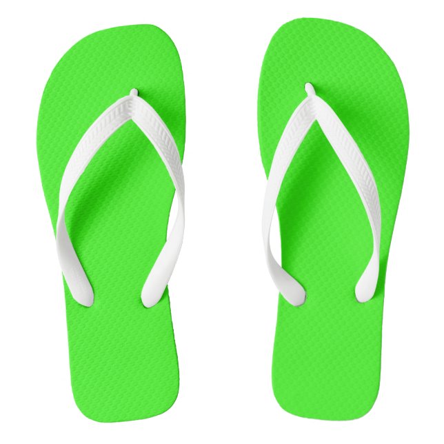 Neon Green Solid Colour | Classic Jandals (Footbed)
