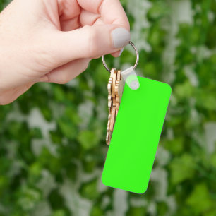 Neon Green Solid Colour Classic Key Ring