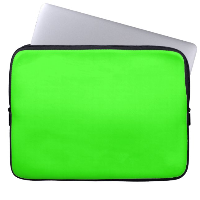 Neon Green Solid Colour | Classic Laptop Sleeve (Front)