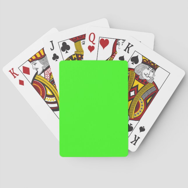 Neon Green Solid Colour | Classic Playing Cards (Back)