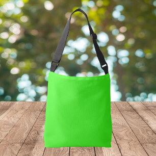 Neon Green Solid Colour Crossbody Bag