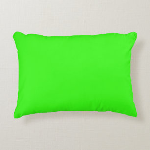 Neon Green Solid Colour Decorative Cushion
