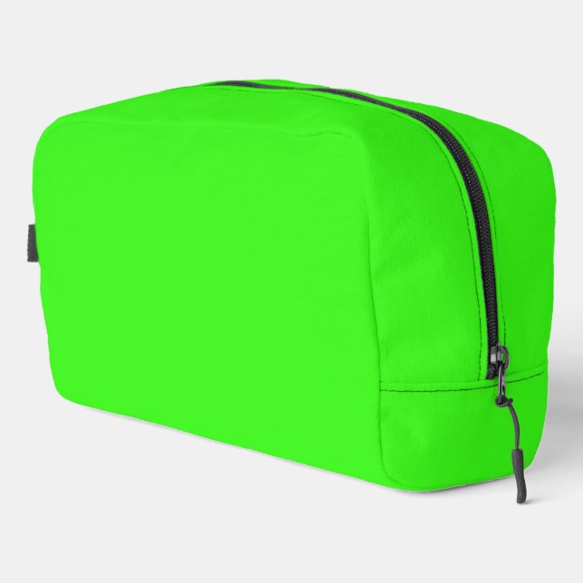 Neon Green Solid Colour Dopp Kit (Right Corner)