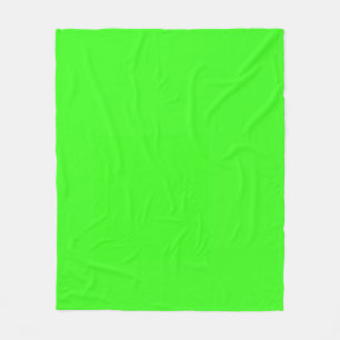 Neon Green Solid Colour  Fleece Blanket