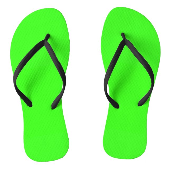 Neon Green Solid Colour  Jandals (Footbed)