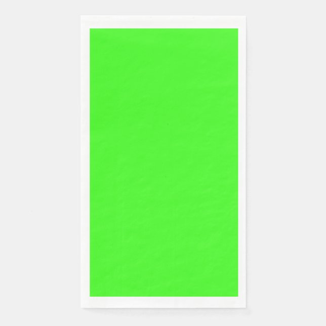 Neon Green Solid Colour Napkin (Front)