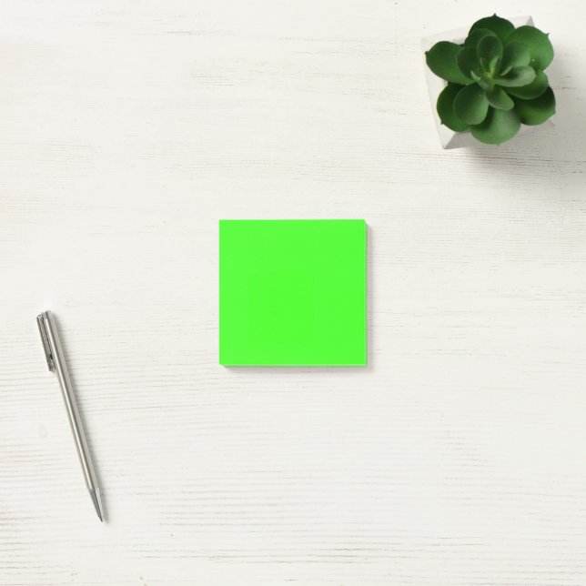 Neon Green Solid Colour  Post-it Notes (Office)