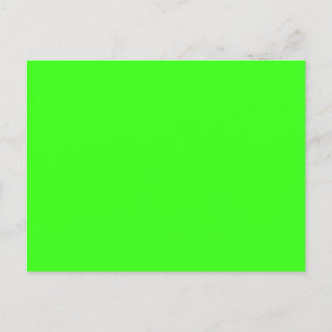 Neon Green Solid Colour Postcard