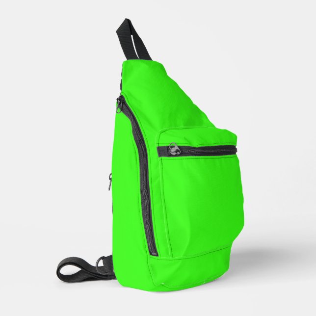 Neon Green Solid Colour Sling Bag (Left Corner)
