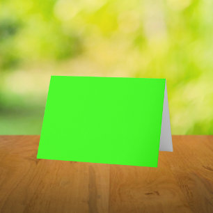 Neon Green Solid Colour Thank You Card