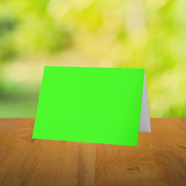 Neon Green Solid Colour Thank You Card (Creator Uploaded)