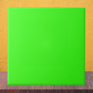 Neon Green Solid Colour Tile