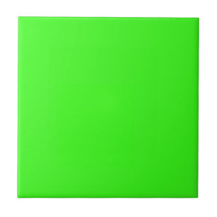 Neon Green Solid Colour Tile