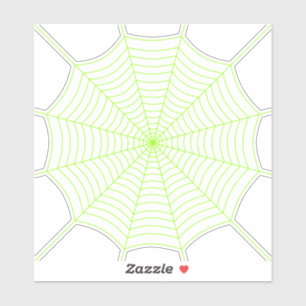 Neon green spider web Halloween pattern