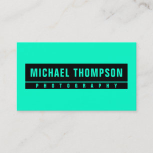 Neon green standout look cyan edit business card