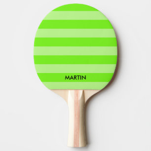 Neon green stripe table tennis ping pong paddle
