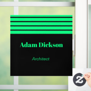 Neon green stripes black