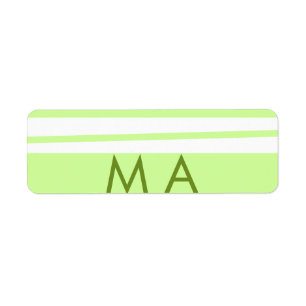 Neon green  stripes Greek pattern letter monogram 
