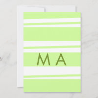 Neon green stripes Greek pattern letter monogram